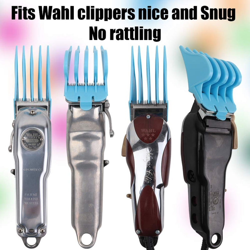 [Australia] - Professional Hair Clipper Combs Guides, Hair Clipper Guards 1 & 1/4" 1 & 1/2" 2", Mega NO.16 NO.12 NO.10 fits for most Wahl Clippers (NO.10+NO.12+NO.16, Blue) NO.10+NO.12+NO.16 