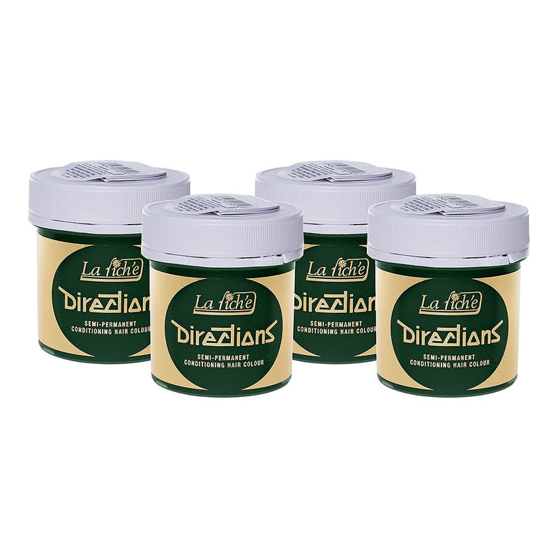 [Australia] - La Riche Directions - Set of 4 Semi-Permanent Hair Colour - 88ml Jars Apple Green 