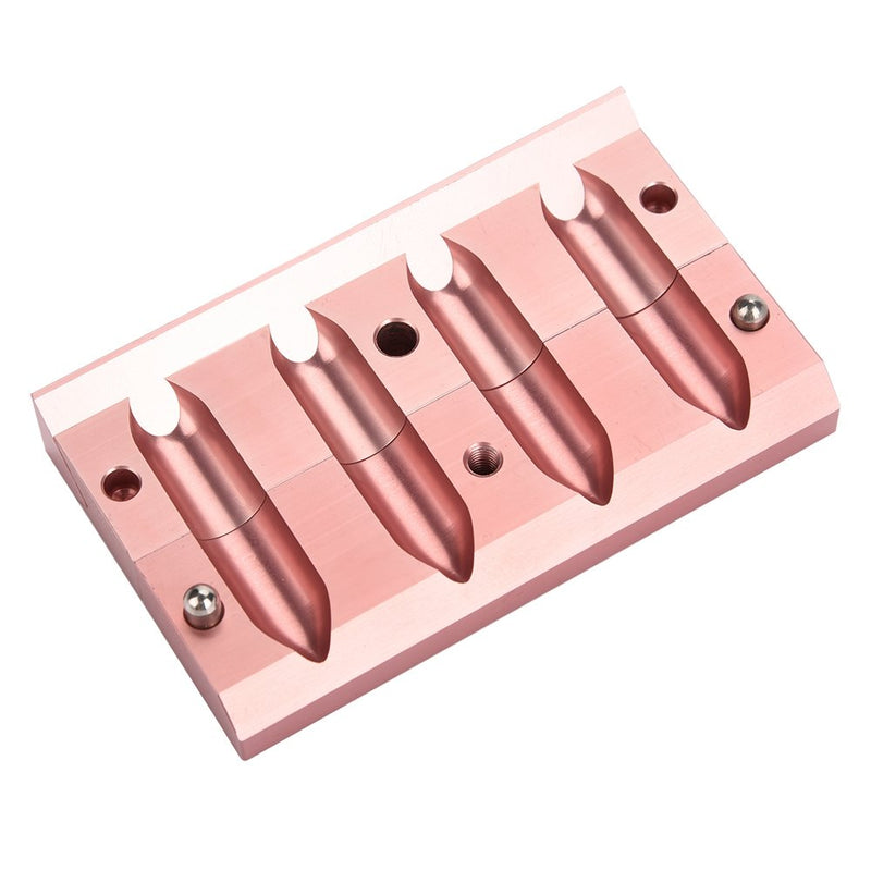 [Australia] - 12.1 DIY Lipstick Mold Aluminum Alloy Rose Gold Dual Uses Lip Balm Maker Tool (Style : 4 Holes) 