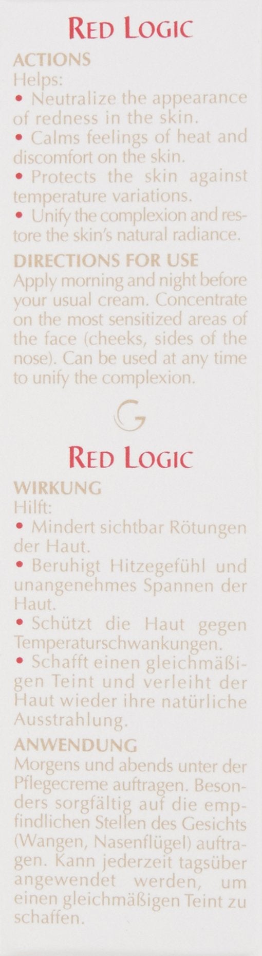 [Australia] - Guinot Red Logic Face Cream - Reddened & Reactive Skin 30ml /1.03oz 