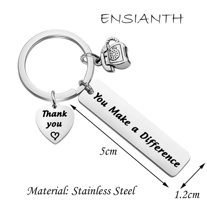 [Australia] - ENSIANTH Secretary Keychain You Make a Different Keychain Thank You Secretary Gift Legal Secretary Gift Medical Secretary Gift Secretary Key 