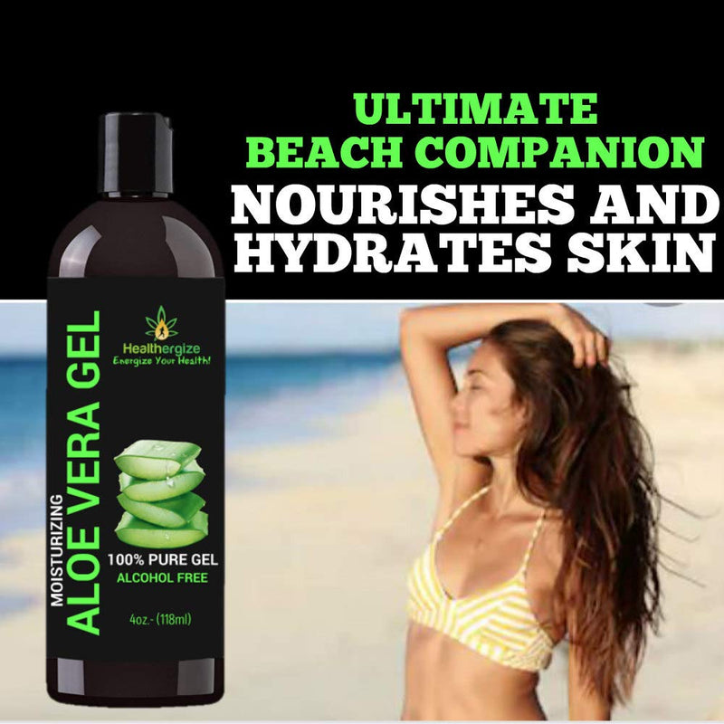 [Australia] - HEALTHERGIZE PURE ALOE VERA GEL- MOISTURIZER FACE AND BODY AFTER SUN RELIEF, FROM FRESHLY CUT ALOE PLANT RAPID ABOSORB FULL BODY HEALING SUNBURN TAN RAZOR BUMP NO ALCOHOL 