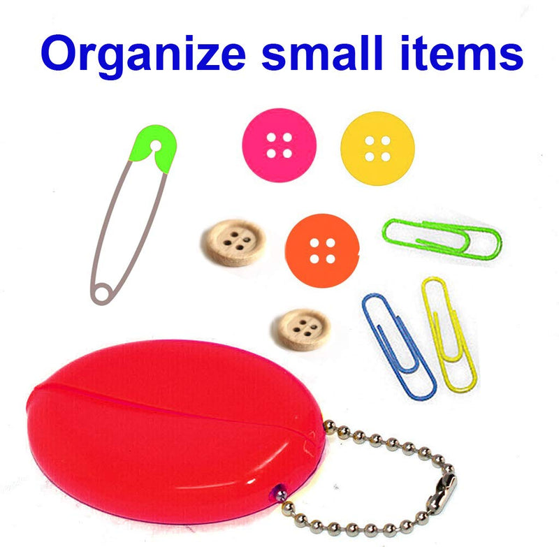 [Australia] - 3 Red Coin Purses | Multi-Purpose Holds Keys & Small items | Made in USA 3 Coin Purses 
