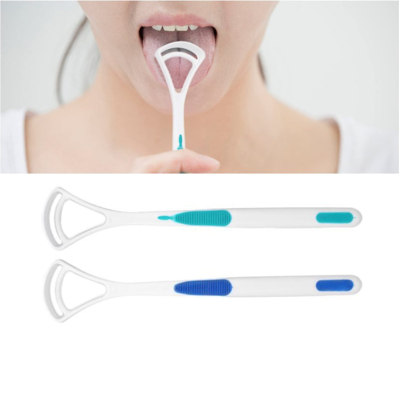 [Australia] - Glamified - Tongue Scraper Tongue Brush 2 Color Pack, 2 Pack 