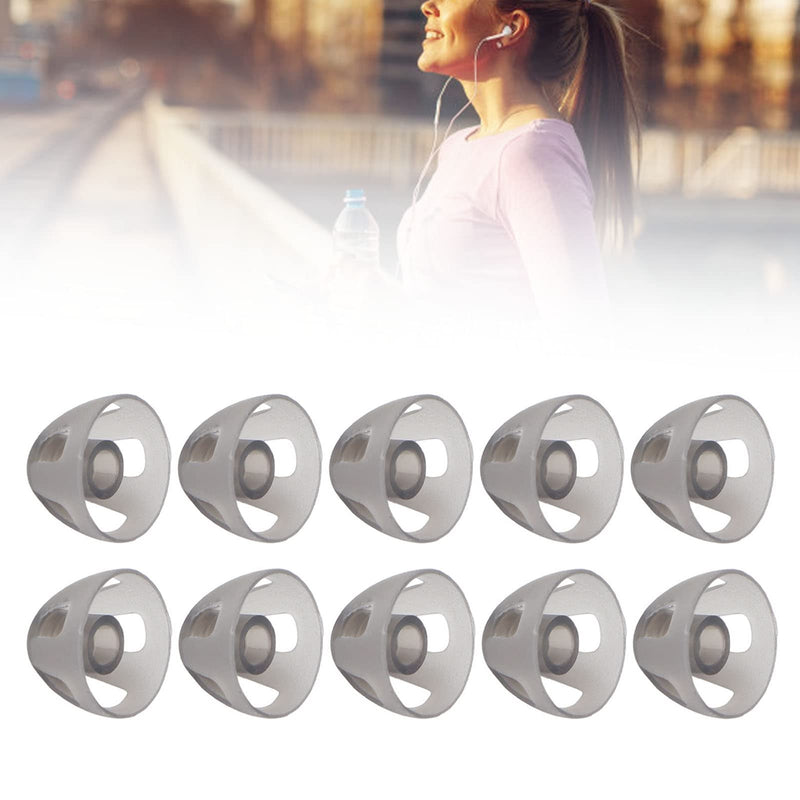 [Australia] - 10pcs Hearing Aids Dome, Open Domes Replacements Eartip Soft Silicone Earbud for The Elderly (Black)(M) M 