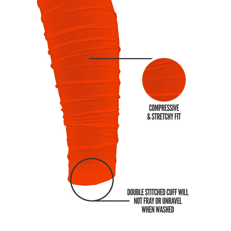 [Australia] - Nxtrnd Football Leg Sleeves, Calf Sleeves for Men & Boys, Sold as a Pair Orange One Size 