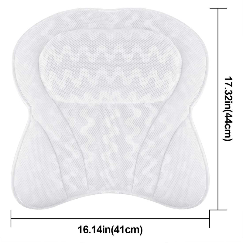 [Australia] - CHRUNONE Bath Pillow, Bathtub Pillow for Neck and Back Support, 3D Air Mesh Breathable Bath Pillows for Hot Tub Jacuzzi Spa 