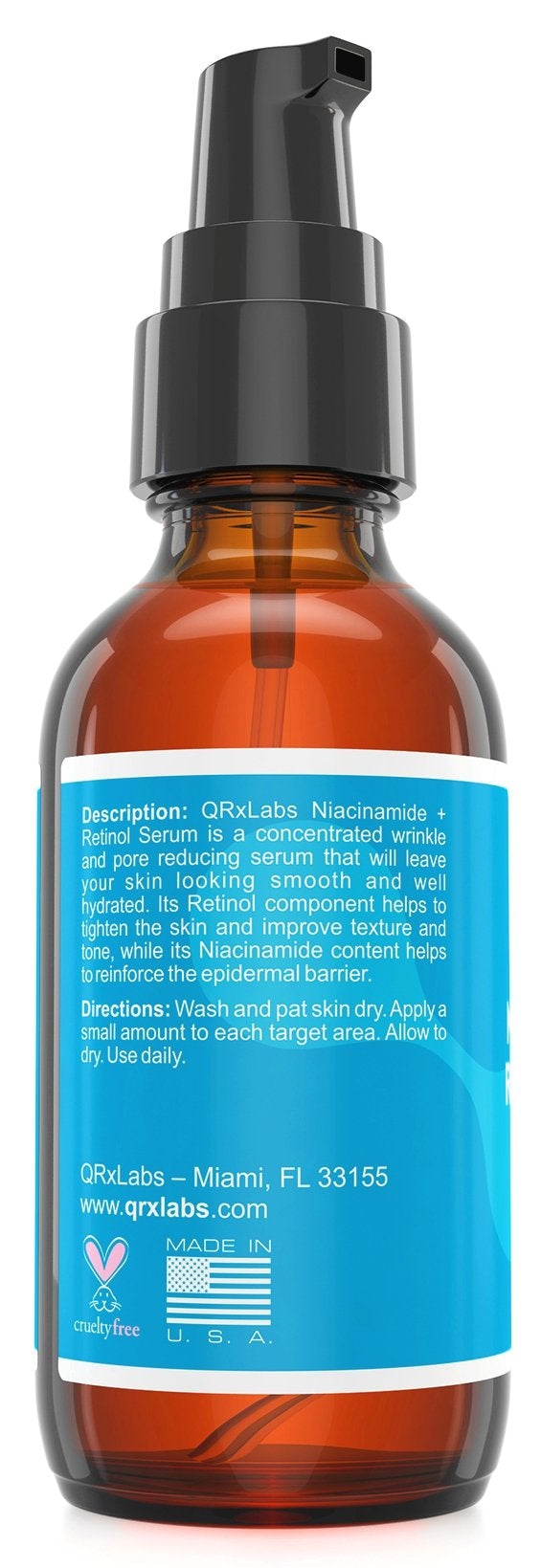 [Australia] - 5% Niacinamide (Vitamin B3) + Retinol Serum (Large 60 ml Bottle) - Ultimate Anti-Aging Wrinkle Reducing Treatment - Fights Acne Breakouts & Fades Blemishes & Spots - Reduces Pore Size & Tightens Skin 