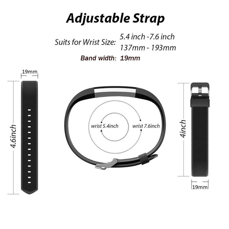 [Australia] - ZURURU Veryfitpro ID115Plus HR Replacement Bands for Veryfit Pro ID115Plus HR Fitness Tracker Smart Watch Blue-Black 