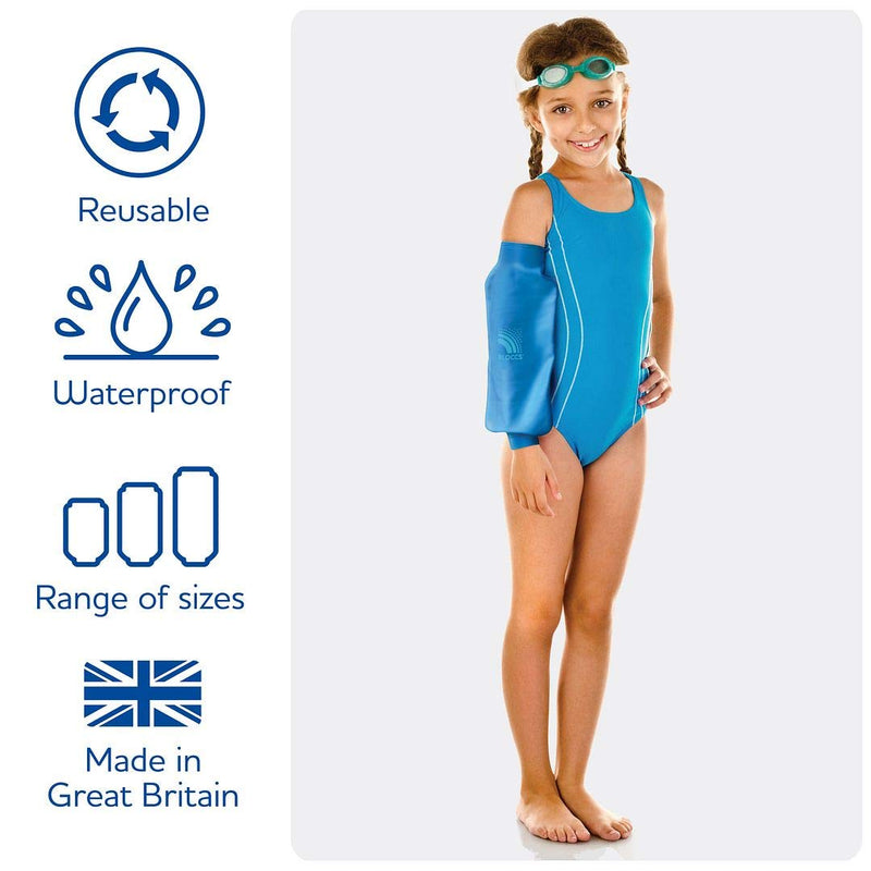 [Australia] - Bloccs Waterproof PICC Line Cover. Midline Elbow Protector. Swim, Shower & Bathe. Watertight Protection, Child (Large) L 