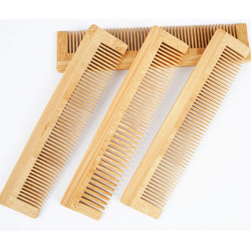 [Australia] - 4 Pcs Wooden Comb Hair Comb Massage Comb Eco Friendly Zero Waste Bamboo Handmade Wood Hair Comb 5.35 ''/ 13.6cm for Women, Men and Girls 