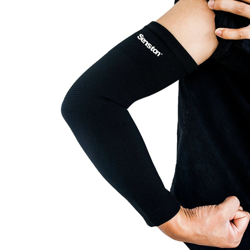 [Australia] - Senston Arm Support - Compression Arm Sleeve for Tendonitis and Arthritis - All Sports for Men/Women/Youth Compression, Breathable, Sweat Absorbent M Black 