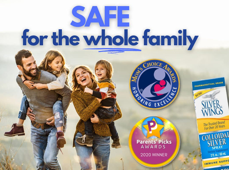 [Australia] - Natural Path Silver Wings Colloidal Silver 250ppm Spray Top 2 Fl Oz. - Enhanced Immune Support Supplement 