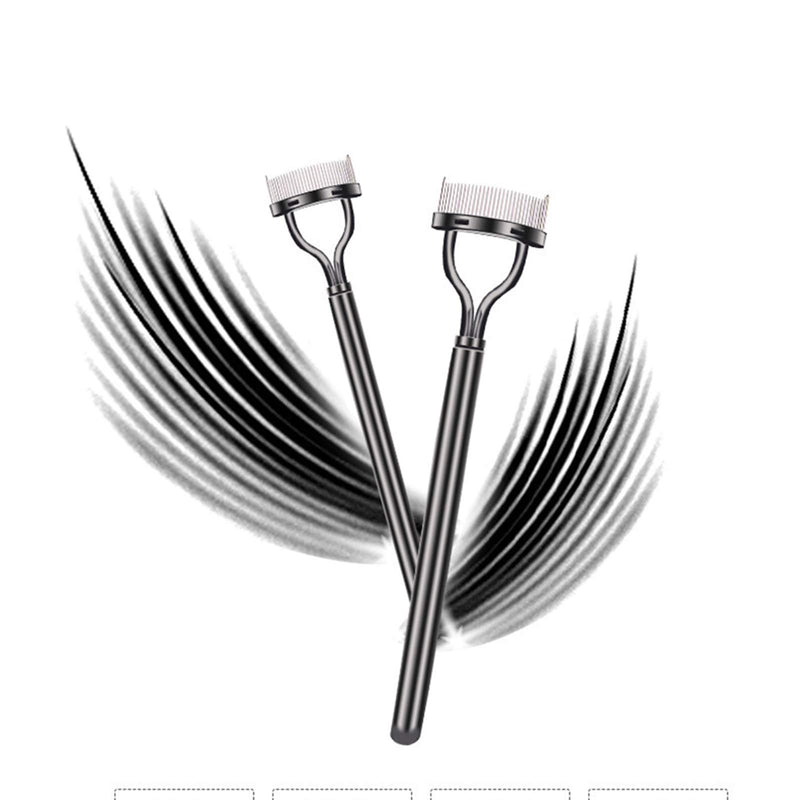 [Australia] - Vodisa Metal Eyelash Comb Curler 2 Pcs Mascara Separator Set Lash Extensions Applicator Professional Beauty Makeup Tool for Eyelashes Straight 