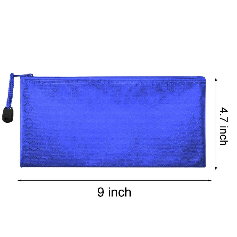 [Australia] - Sailing-go 6 Pieces 6 Colors Zipper Waterproof Bag Pencil Pouch for Cosmetic Makeup Bills Office Supplies Travel Accessories and Daily Household Supplies 