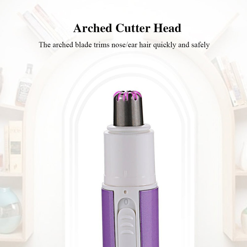 [Australia] - TOUCHBeauty Nose Hair Trimmer,Portable Electric Nose Ear Hair Trimmer,Personal Groomer Hair Removal,Battery Powered,Purple TB-0656P (Upgraded Version) 