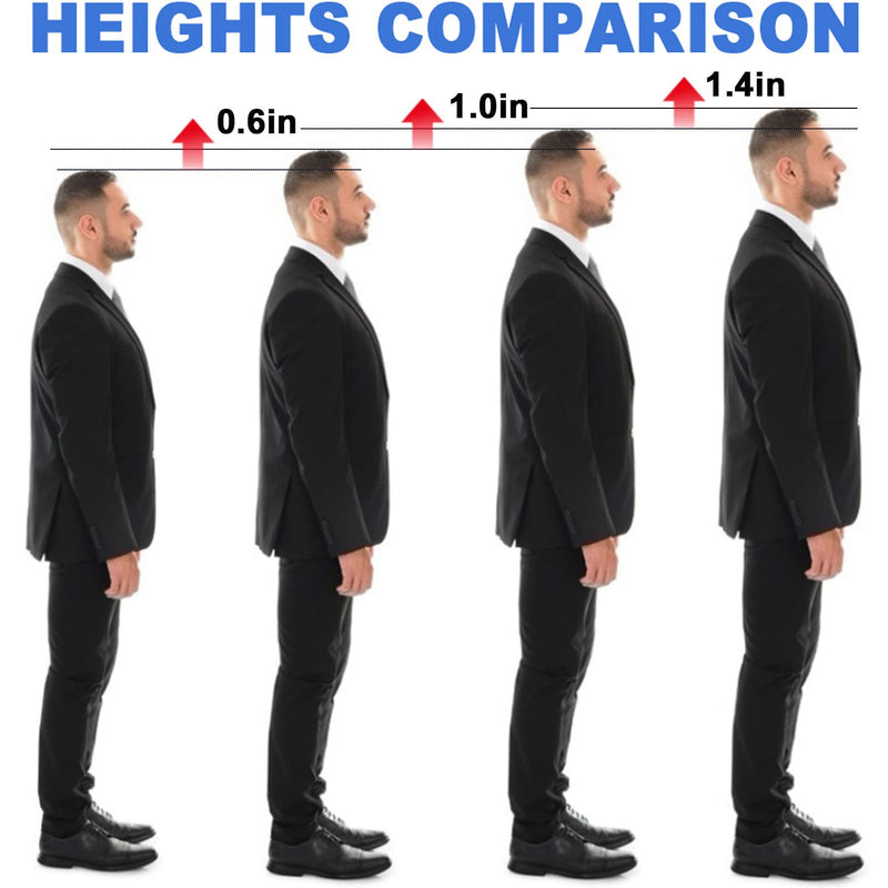 [Australia] - Ailaka Height Increase Insoles for Men Women - 1 Pair PU Shoes Lifts Elastic Shock Absorbing Sports Shoe Insoles Height Increase, Heel Lifts for Men Women Shoes Inserts Heel Height: 3.5 Cm 9-12 M US Women/7-10 M US Men 