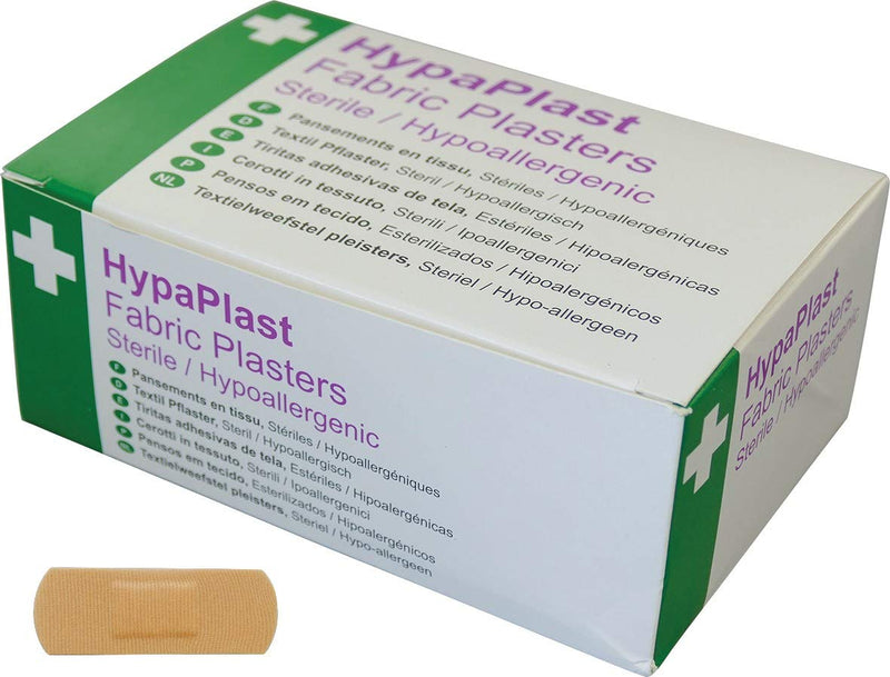[Australia] - Safety First Aid Group Economy Workplace First Aid Kit BS 8599 Compliant, Medium with HypaPlast Fabric Plasters, 7.2 x 2.5 cm (Pack of 100) 