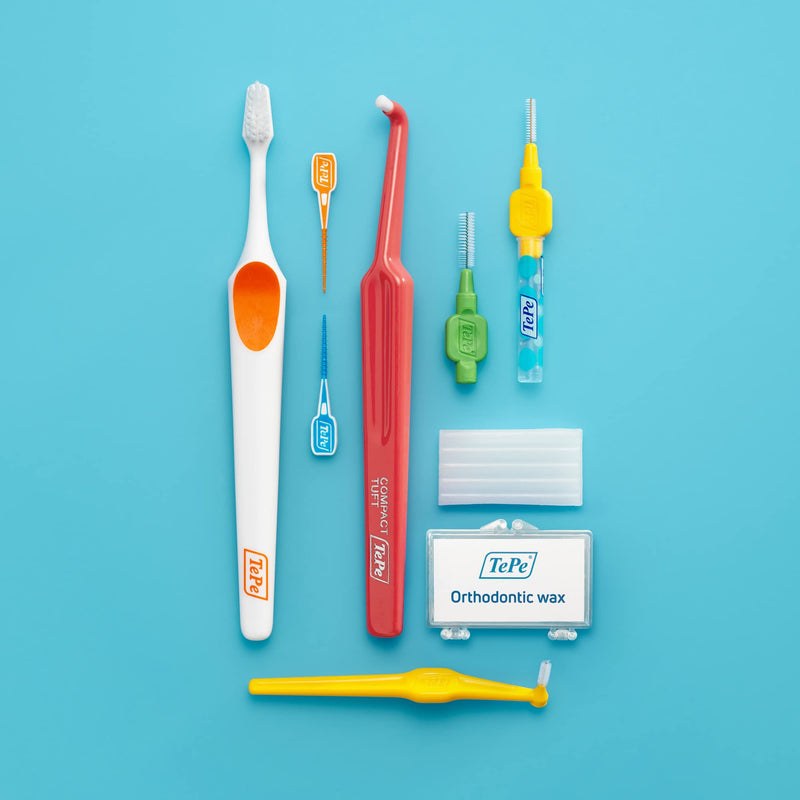 [Australia] - TEPE Orthodontic Kit, 10pcs Oral Care kit for Cleaning Braces and Implants, Interdental Cleaning Tools, Good for Teeth Cleaning Plaque Removal, Dental kit with Orthodontic Wax 