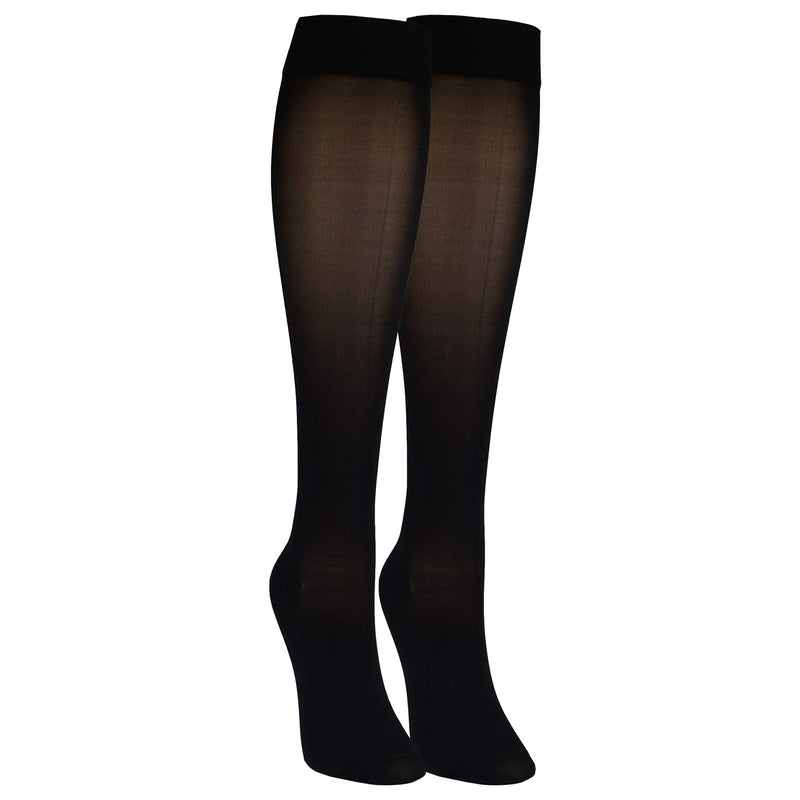 [Australia] - Truform Sheer Compression Stockings, 30-40 mmHg, Women's Knee High Length, 30 Denier, Black, X-Large X-Large (1 Pair) 