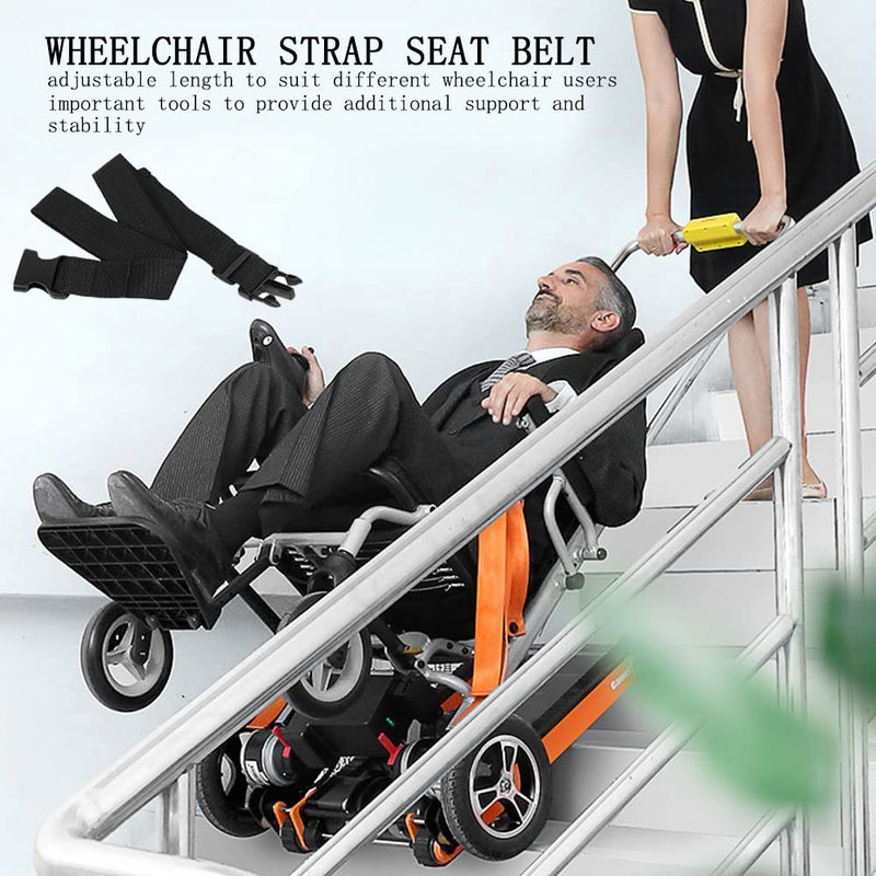 [Australia] - Wheelchair Strap Seat Belt 62in Long Wheelchair Adjustable Buckle Strap Wheelchair and Geriatric Armchair Belt Restraint for Mobility Scooter Wheelchair 