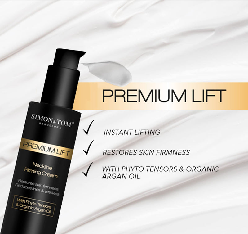 [Australia] - Simon&Tom Premium Lift Neck Firming Cream - 100ml - Double Chin Reducer Cream - Restores Skin Firmness - Anti-Aging Neck Cream - With Bio Argan Oil and Firming Phyto-Tensors - Made in Spain 