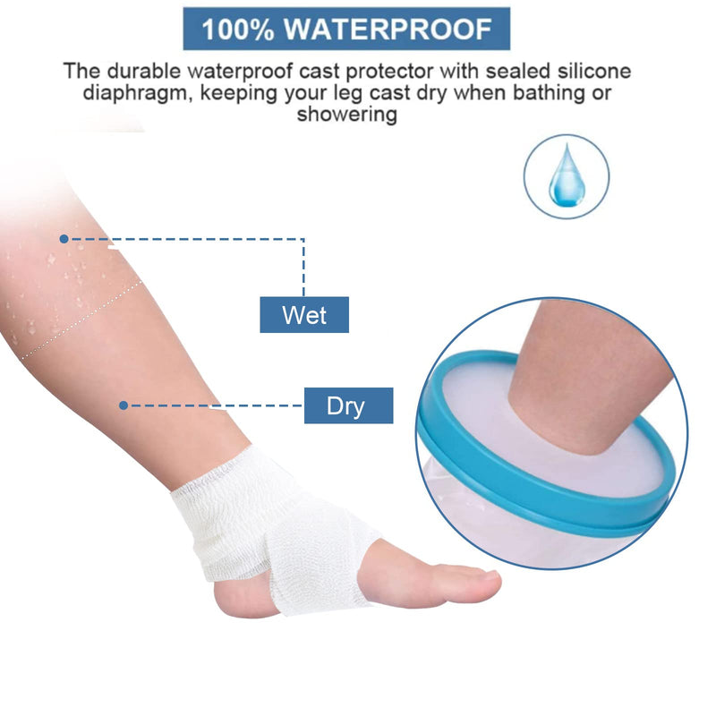 [Australia] - Cast Covers for Shower Leg, Waterproof Ankle Cast Cover for Shower and Bath, Reusable Cast Bag Leg Foot Protector Keep Wound Bandage Dry (24 inch) 