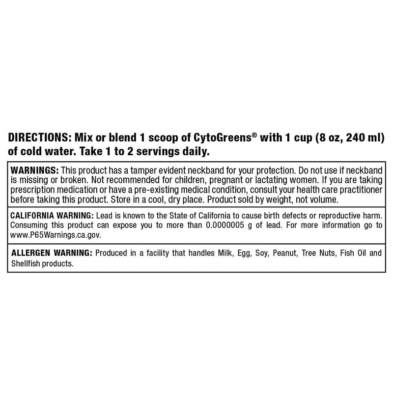 [Australia] - ALLMAX Nutrition - Cytogreens Super Greens Powder, Infused with Spirulina, Spinach & Barley Grass, Supports Immune Health and Digestive Function, Gluten Free and Vegan Friendly, 535 Grams 
