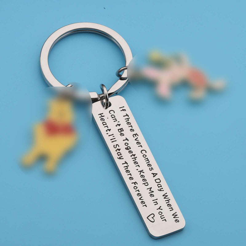 [Australia] - LQRI If There Ever Comes a Day When we Can't be Together Inspired Gift Keychain BFF Gift Girlfriend Gift Long Distance Relationship Friendship Gift sliver 