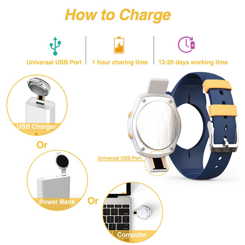[Australia] - Led Digital Pedometer Watch , Digital Steps Tracker , Non-Bluetooth, Vibrating Alarm Clock, Stopwatch, Great Gift for Children Teens Girls Boys Women Blue/yellow 