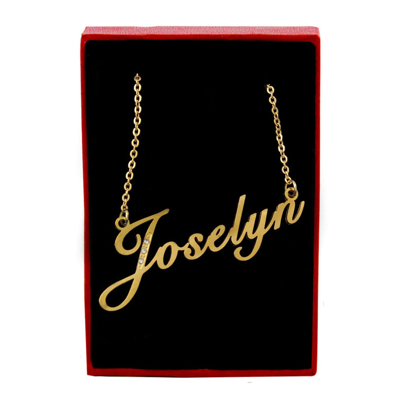 [Australia] - Joselyn Name Necklace Personalized Gold Tone Dainty Necklace - Jewelry Gift Women, Girlfriend, Mother, Sister, Friend 