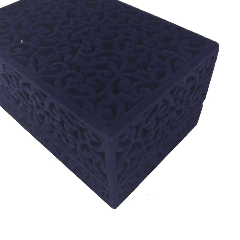 [Australia] - DesignSter Hollow Royal Blue Velvet Jewelry Long Necklace Box – Chain Pendant Display Organizer Gift Box 