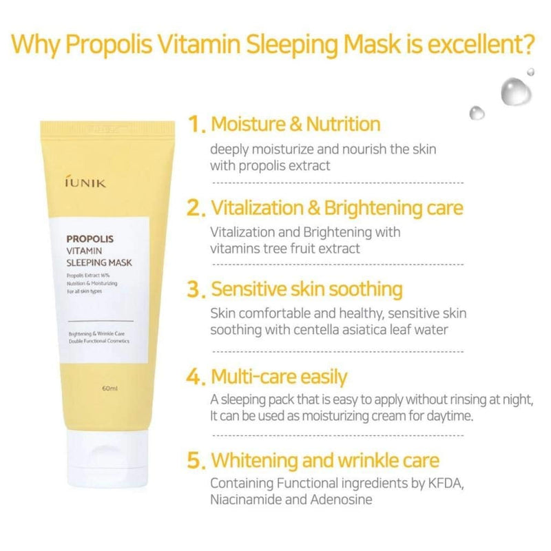 [Australia] - [iUNIK] Propolis Vitamin Sleeping Mask 60ml 