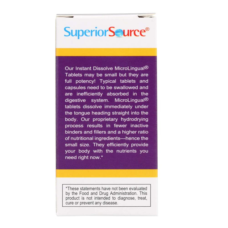 [Australia] - Superior Source Biotin 1000 mcg Sublingual Instant Dissolve Tablets - Hair, Skin, and Nails Growth Vitamins - 100 Count 