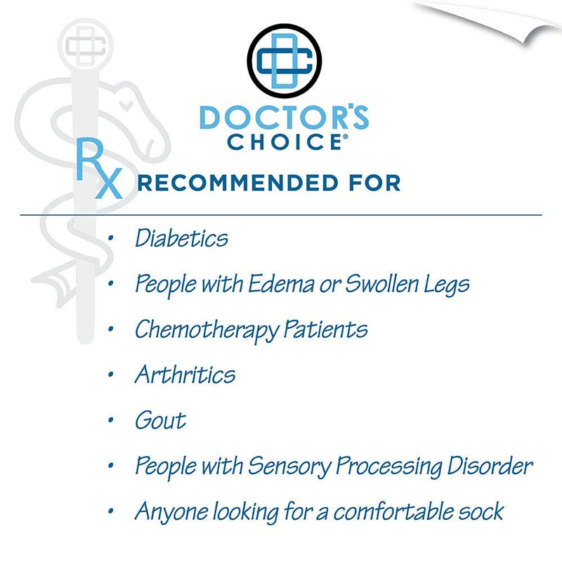 [Australia] - Doctor's Choice Diabetic Socks for Men, Seamless Crew Socks with Non-Binding Top, 4-Pairs, Large 10-13 & X-Large 13-15 Tan/Crew Large (4 Pair) 