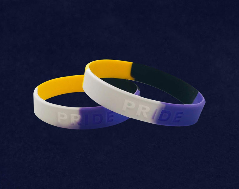 [Australia] - Fundraising For A Cause LGBTQ - Non-Binary Pride Silicone Bracelets (2 Bracelets) 