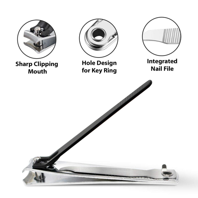[Australia] - Nail Clippers With Nail File - Large Heavy Duty Curved Blades Fingernail & Toenail Clipper - Nail Cutter For Men And Women 