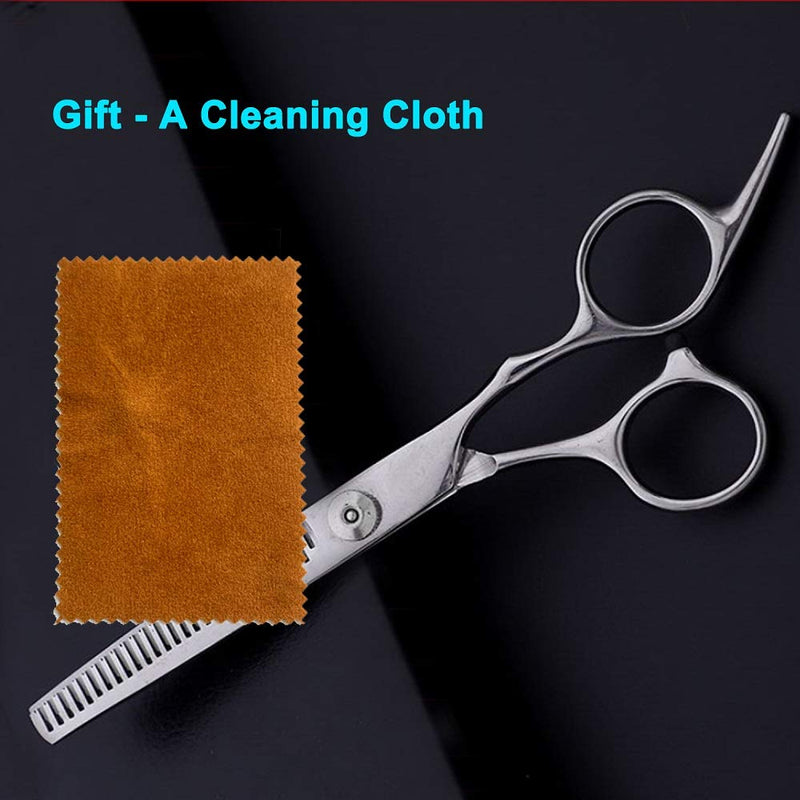 [Australia] - Hair Thinning Shears, Hair Cutting Scissors (6.7 Inches) with Fine Adjustable Tension Screw and 1 Piece Wipe Cloth Hair Thinning Shears 