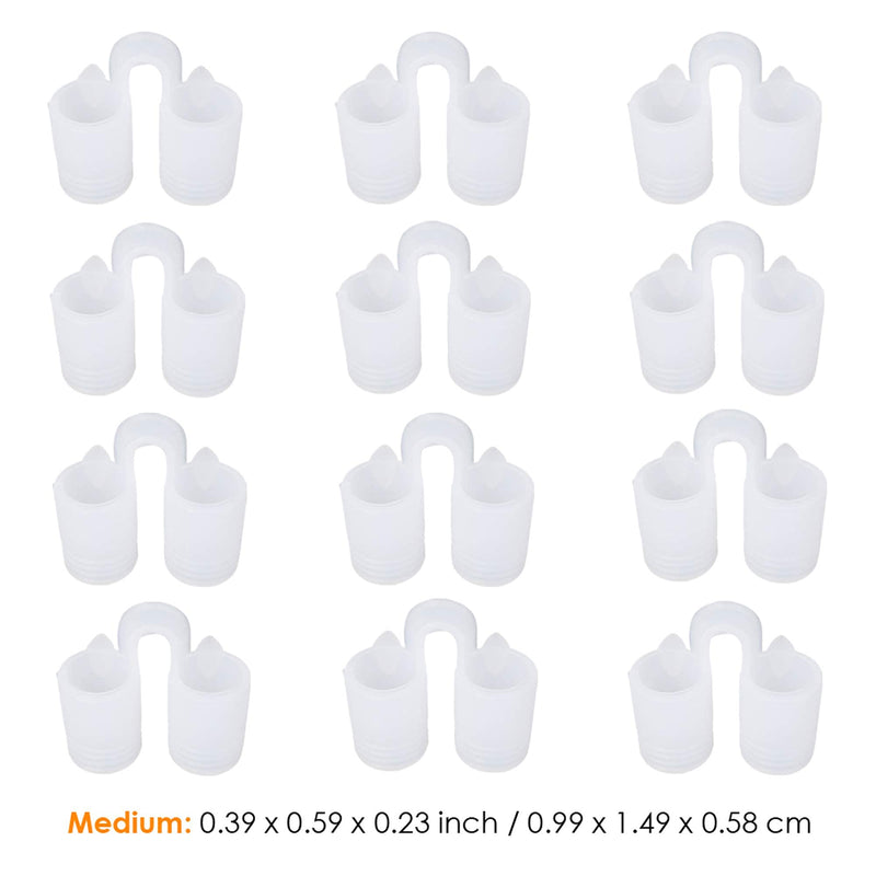 [Australia] - Nose Vent Sinus Relief Dilator (Pack of 12 Medium Size) Soft Silicone Vents - A Simple Solution for Nasal Snorers - Reusable Snoring Device to Enjoy a Peaceful Night's Sleep by Mobi Lock 