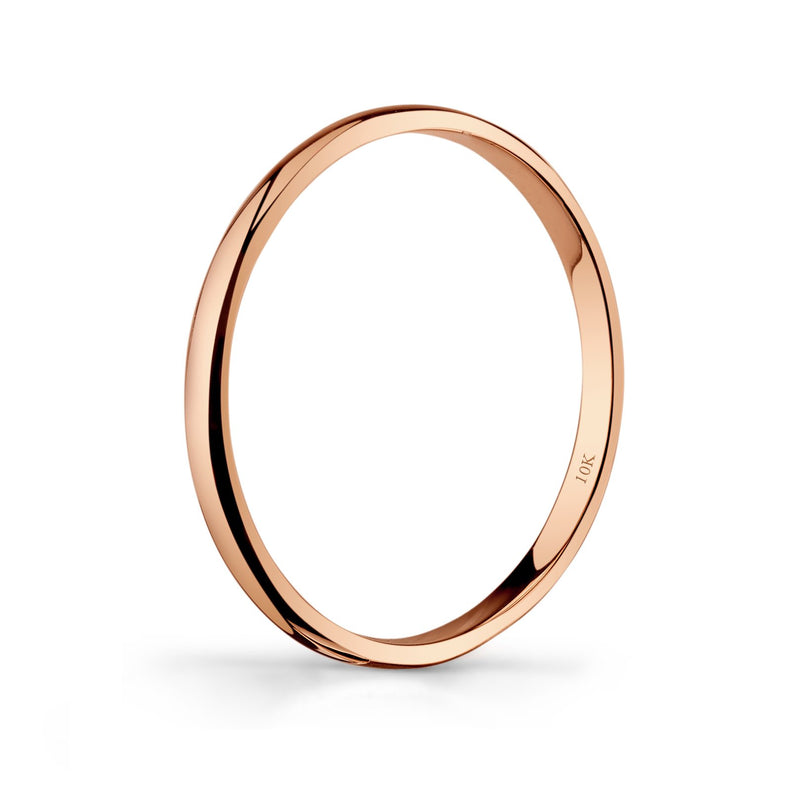 [Australia] - 10k Yellow or White or Rose Gold Light Comfort Fit 2mm Plain Wedding Band 4 