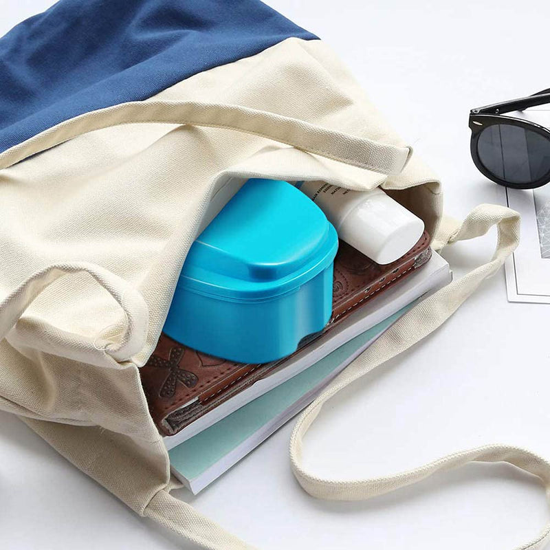 [Australia] - Retainer Case Portable,Denture Box Easy-Clean 