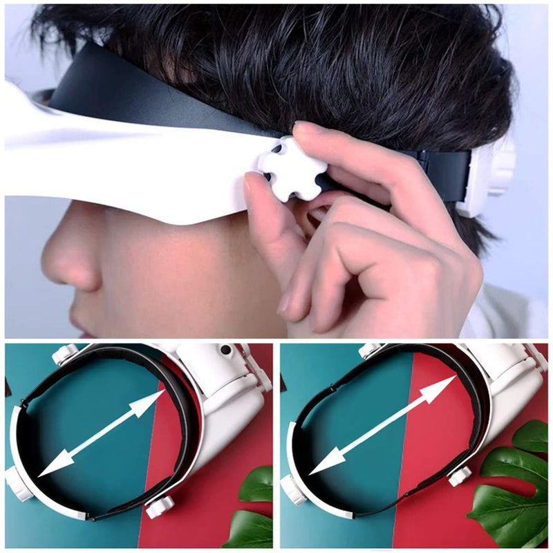 [Australia] - Lighted Head Magnifying Glasses Visor Headset with Light - Headband Magnifier Loupe Hands-Free for Close Work,Sewing,Crafts,Reading,Repair,Jewelry (1.5X to13.0X) 1.5X - 13X 