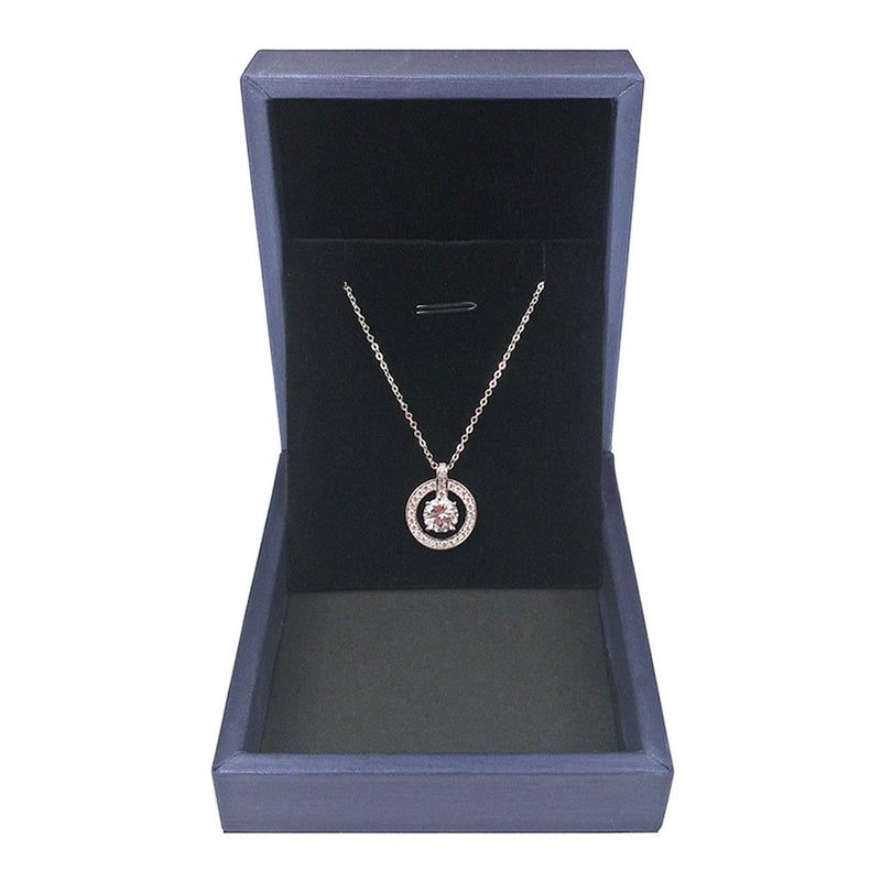 [Australia] - DesignSter Premium Pendant Necklace Box/ Elegant Long Chain Jewelry Display Storage Case for Wedding, Engagement, Anniversary, Ceremony 