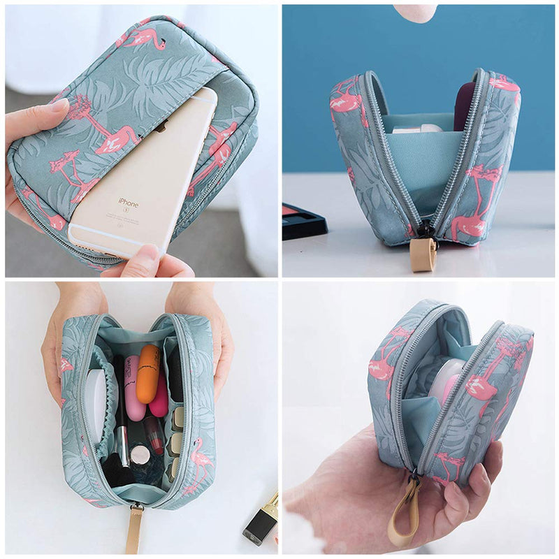 [Australia] - Makeup Bag Cosmetic Bag for Women Toiletry Bag Pouch Purse Waterproof Accessories Organizer 2pc (Pink) Pink 