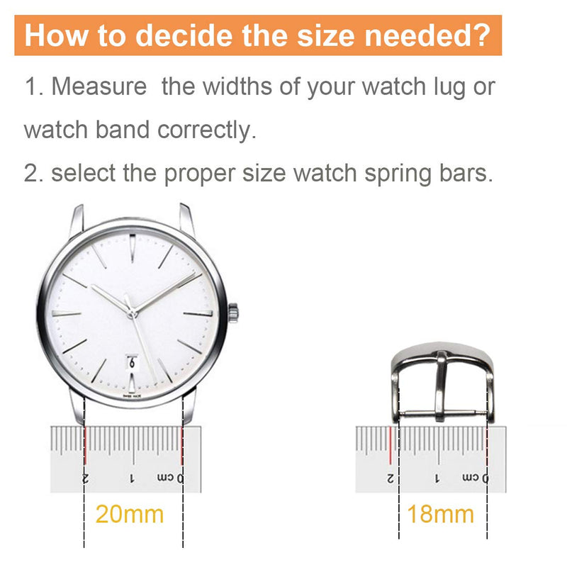 [Australia] - Watch Band Pins Replacement Kit, Heavy Duty Stainless Steel Watch Spring Bars with Watch Strap Remove Tool 12mm 