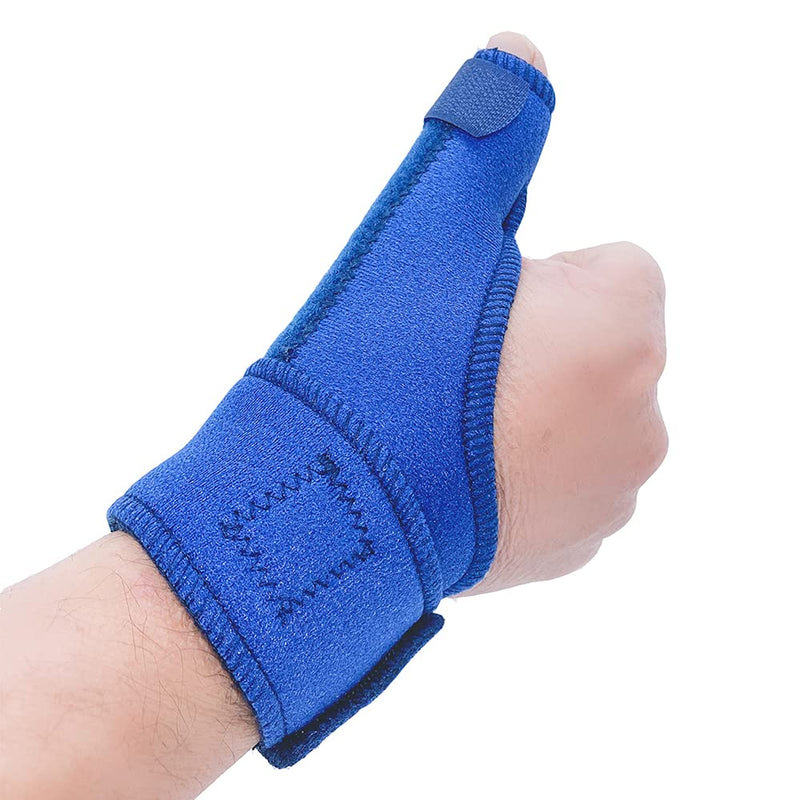 [Australia] - Trigger Thumb Brace, Thumb Spica Splint Stabilizer for Pain, Sprains, Arthritis,Tendonitis Carpal Tunnel & Trigger Finger - Immobilizer Wrist Strap - Right Hand Or Left Hand Women (Blue) Blue 