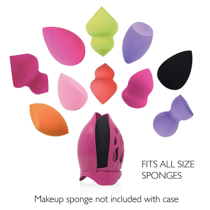 [Australia] - Blenderelle (Hot pink) makeup blender sponge travel & storage protective case Hot pink 