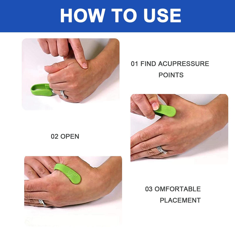 [Australia] - AYNKH 4 Pcs Acupressure Clip, Portable Silicone Stress Alleviation Migraine Relief Clip Pressure Point Clip Massage Relaxation Tool 