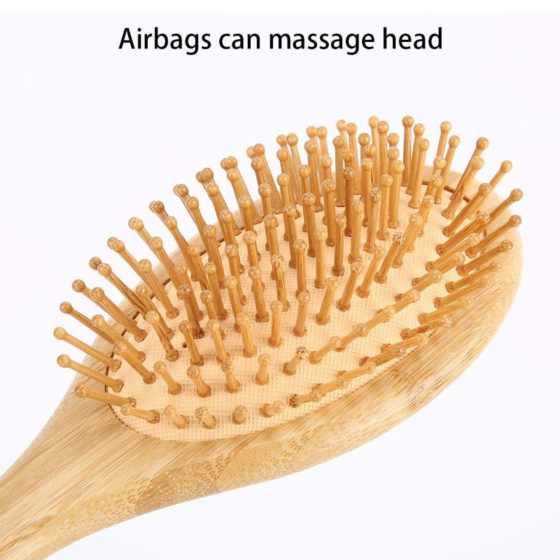 [Australia] - Comb Set, Anti-Static Air Cushion Bamboo Hair Comb Hair Scalp Massager For Women And Men Reduce Frizz And Massage Scalp (Set) 