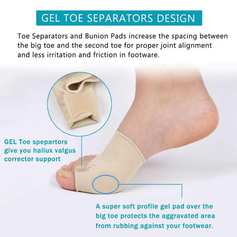 [Australia] - Bunion Corrector and Bunion Pain Relief Kit, Gel Bunion Pads & Sleeve, Toe Separators Spacers Straighteners for Men and Women- Hammer Toe,Hallux Valgus, Big Toe Joint in Toe 9 Pack 